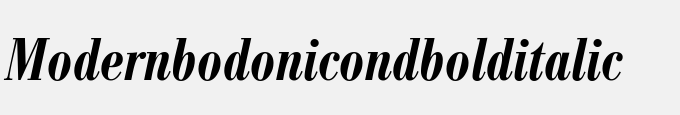 Modern Bodoni Cond-Bold Italic